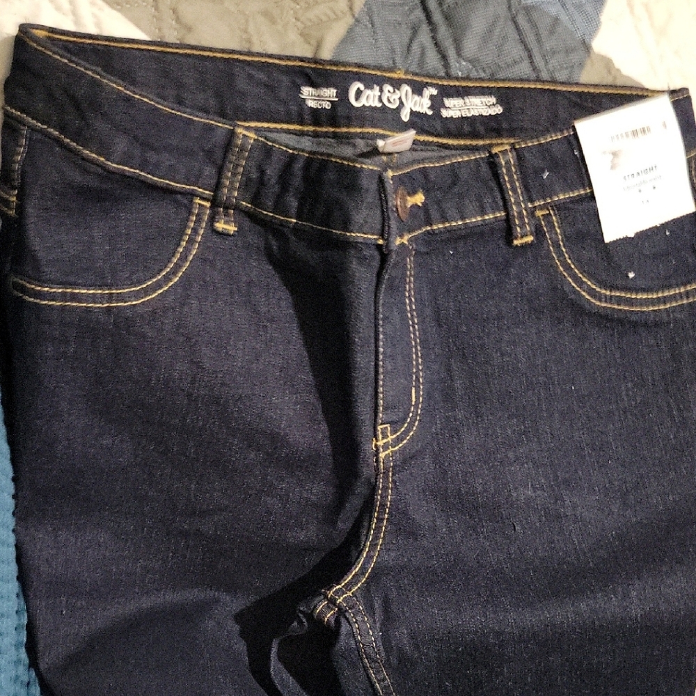 Cat & Jack Girl's Navy Skinny Jeans Size 16